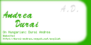 andrea durai business card